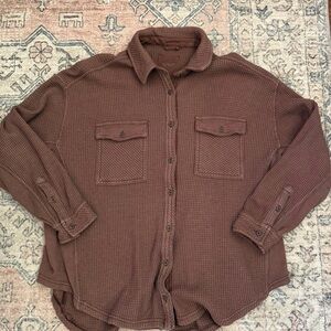 Aerie Waffle Knit Shacket